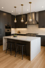 Modern ada mutfak tadilatı, özel tasarım mutfak adası ve akıllı depolama çözümleri Ankara